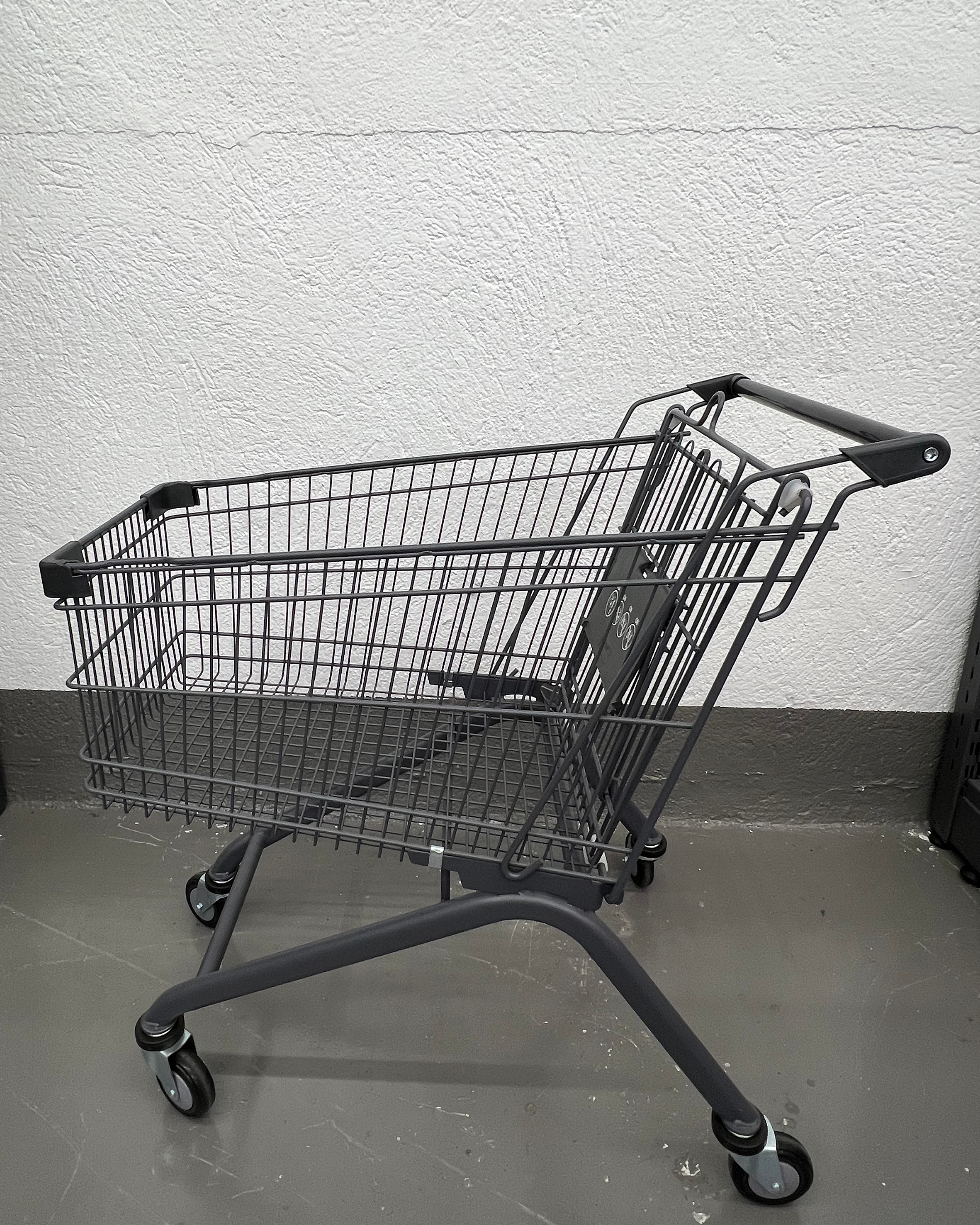 Carro supermercado grande gris