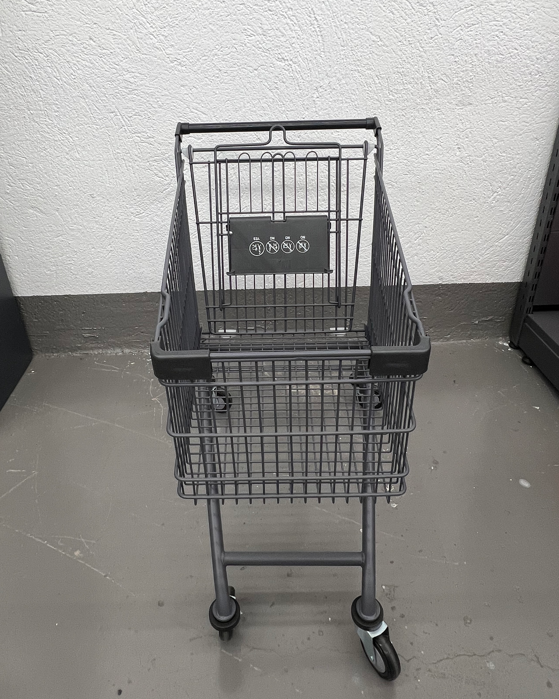 Carro supermercado grande gris