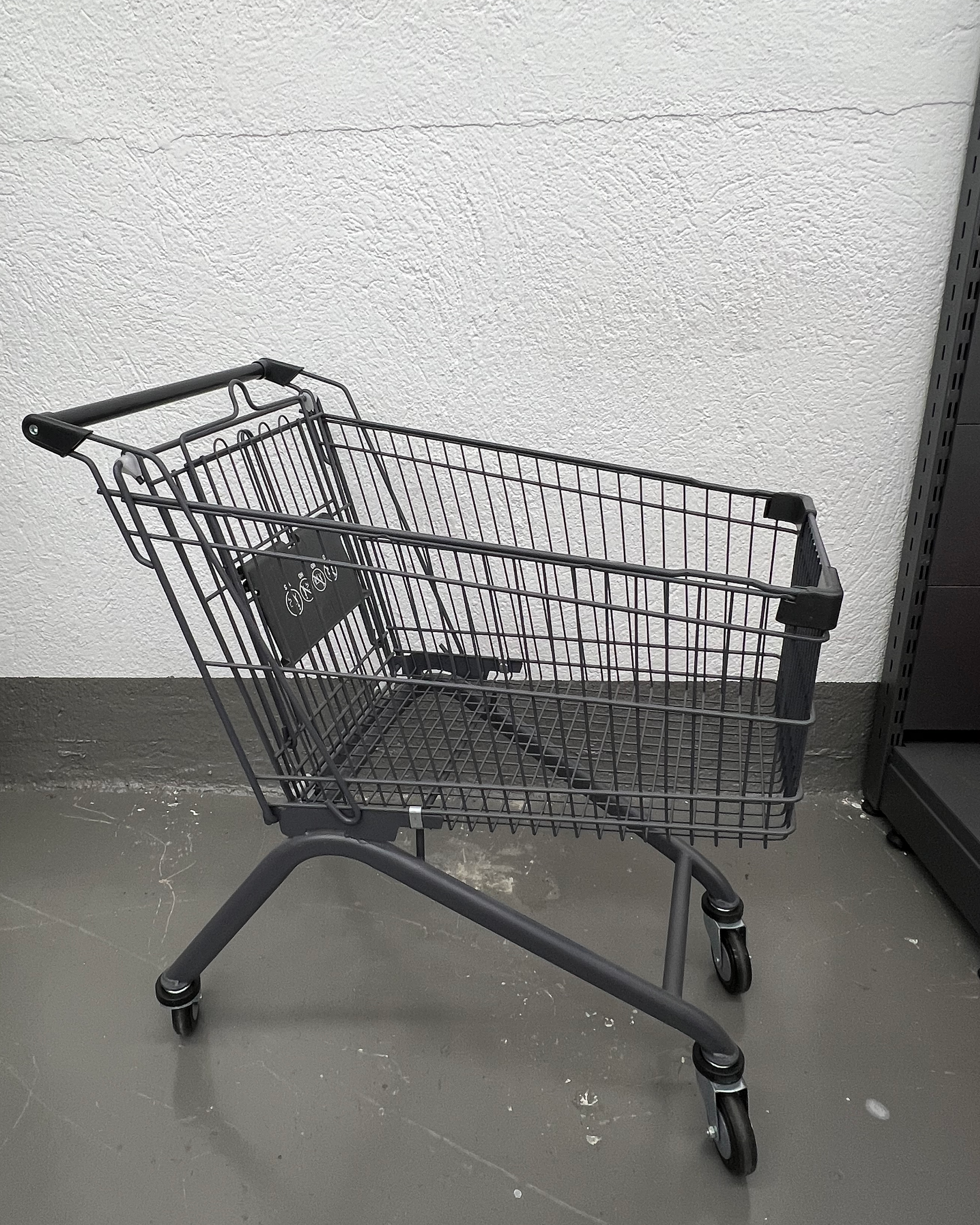 Carro supermercado grande gris