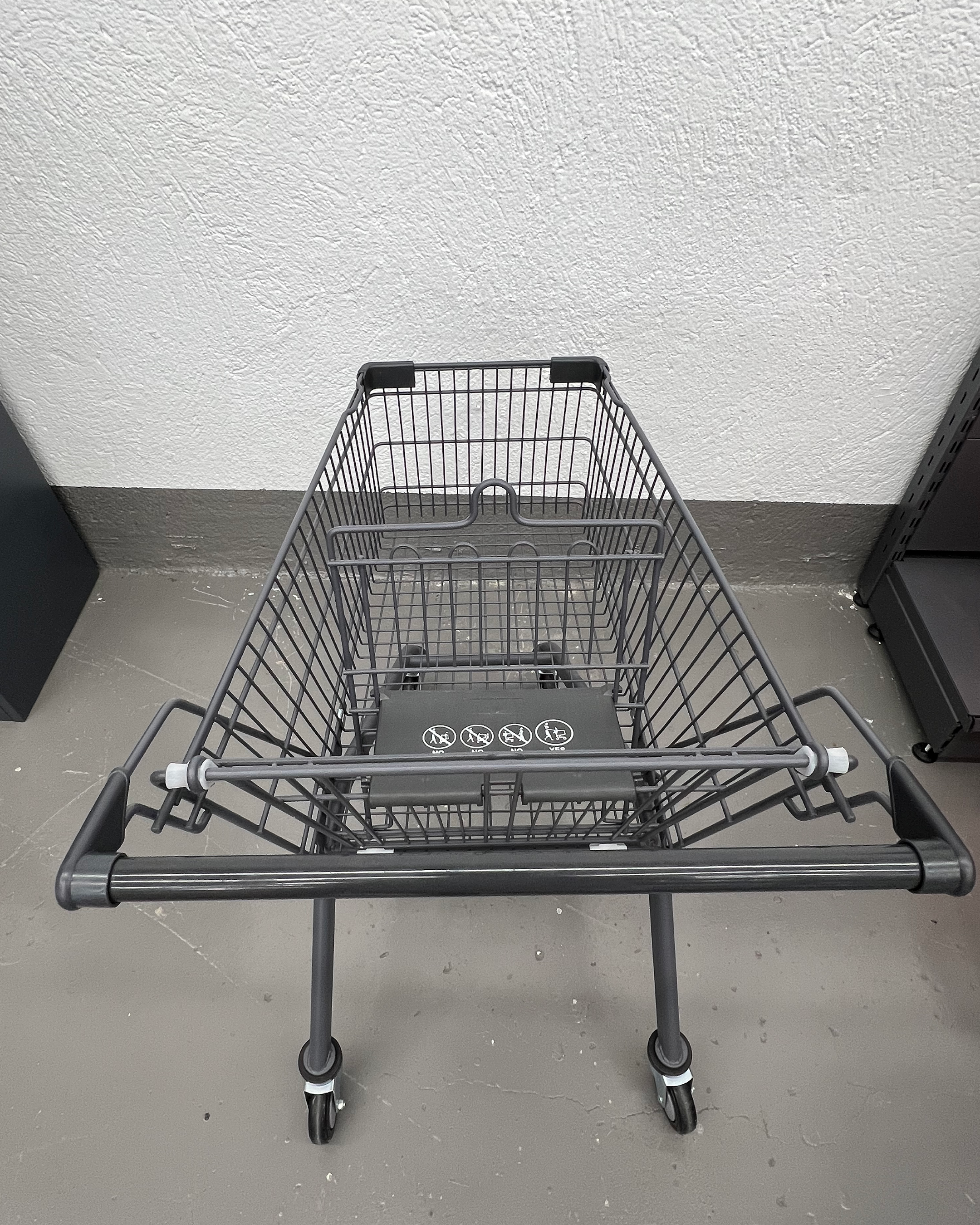 Carro supermercado grande gris